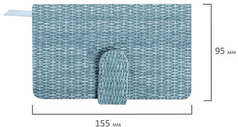 Еженедельник датированный 2025 МАЛЫЙ ФОРМАТ 95х155 мм А6, BRAUBERG "Augustus", под кожу, голубой, 115976