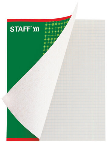 Тетрадь А5, 48 л., STAFF, клетка, офсет №2 ЭКОНОМ, обложка картон, "ОДИН ЦВЕТ" (точки), 402782