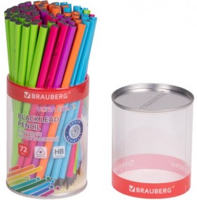 Карандаш чернографитный BRAUBERG "ULTRA COLOR", 1 шт., HB, пластиковый, 181707