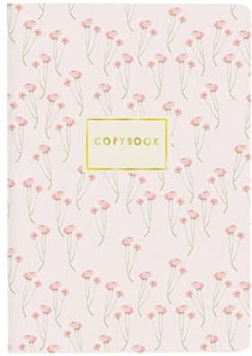 Тетрадь ЕВРО А5 40 л. BRUNO VISCONTI сшивка, клетка, Soft Touch, бежевая бумага 70 г/м2, "МАКИ НА БЕЛОМ", 7-40-001/36