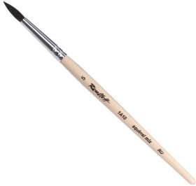 Кисть художественная ROUBLOFF (Рублев) белка микс, круглая, № 5, короткая ручка, ЖА1-05,00Б