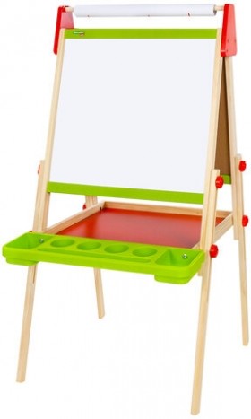 Мольберт растущий 3 в 1 для мела/магнитно-маркерный 48х43 см, BRAUBERG KIDS, 238151