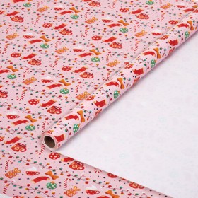 Бумага упаковочная мелованная BIG SIZE новогодняя &quot;Cosy XMAS&quot;, 0,7х10 м, ЗОЛОТАЯ СКАЗКА, 592196