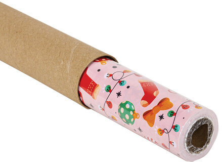 Бумага упаковочная мелованная BIG SIZE новогодняя "Cosy XMAS", 0,7х10 м, ЗОЛОТАЯ СКАЗКА, 592196