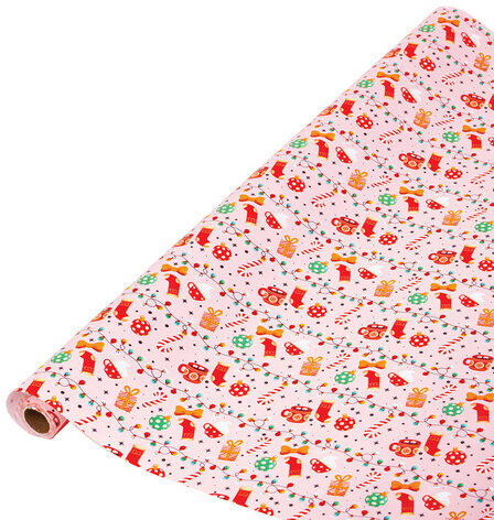 Бумага упаковочная мелованная BIG SIZE новогодняя "Cosy XMAS", 0,7х10 м, ЗОЛОТАЯ СКАЗКА, 592196