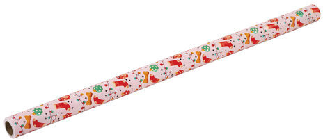 Бумага упаковочная мелованная BIG SIZE новогодняя "Cosy XMAS", 0,7х10 м, ЗОЛОТАЯ СКАЗКА, 592196