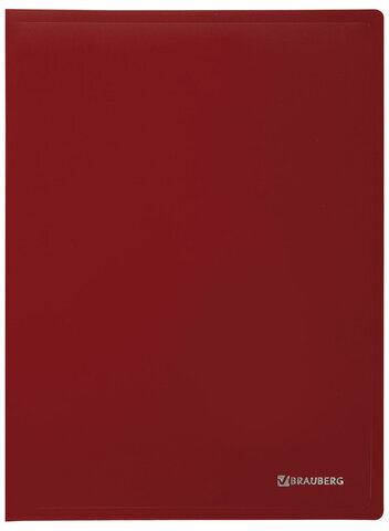 Папка 80 вкладышей BRAUBERG "Office", красная, 0,8 мм, 271332