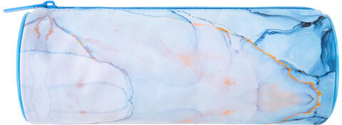 Пенал-тубус BRAUBERG, с эффектом Soft Touch, мягкий, "Blue marble", 22х8 см, 271570