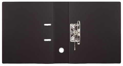 Папка-регистратор BRAUBERG с двухсторонним покрытием из ПВХ, 70 мм, черная, 222649