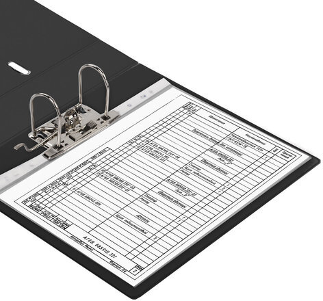Папка-регистратор BRAUBERG с двухсторонним покрытием из ПВХ, 70 мм, черная, 222649