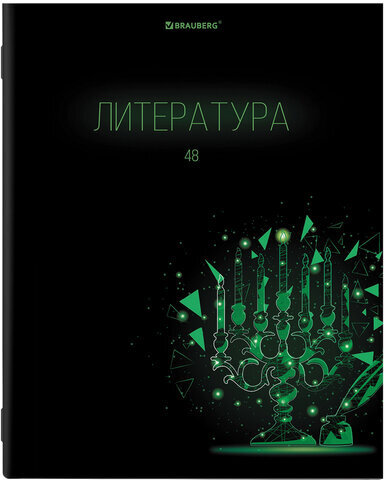 Тетради предметные, КОМПЛЕКТ 12 ПРЕДМЕТОВ, "DARK", 48 листов, глянцевый УФ-лак, BRAUBERG, 404028