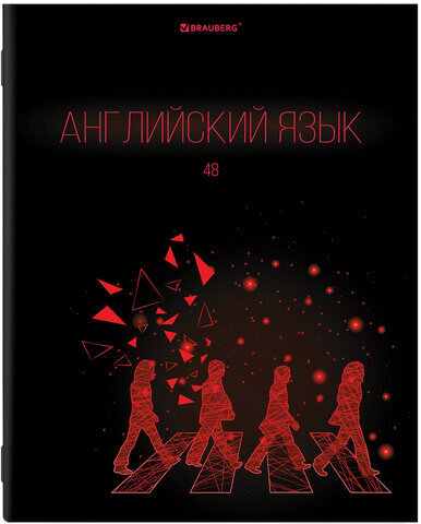 Тетради предметные, КОМПЛЕКТ 12 ПРЕДМЕТОВ, "DARK", 48 листов, глянцевый УФ-лак, BRAUBERG, 404028