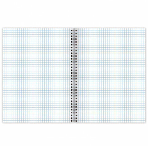 Тетрадь А5 96 л. BRAUBERG, гребень, клетка, твёрдая обложка, "Flowers" (микс в спайке), 404444