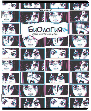 Тетради предметные, КОМПЛЕКТ 12 ПРЕДМЕТОВ, "ANIME", 48 л., глянцевый УФ-лак, BRAUBERG, 404608