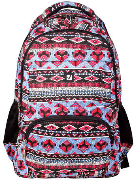 Рюкзак BRAUBERG для старшеклассников/студентов/молодежи, узоры, &quot;Фигуры&quot;, 27 литров, 47х32х14 см, 226353
