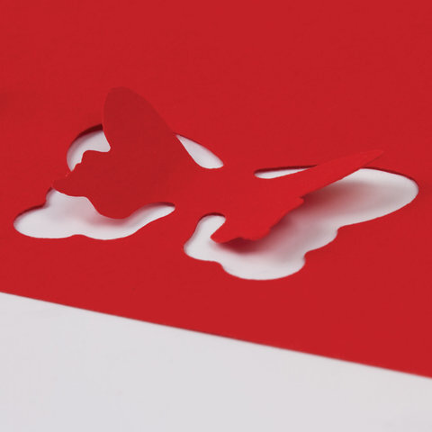 Дырокол фигурный 3D "Бабочка", диаметр вырезной фигуры 38 мм, ОСТРОВ СОКРОВИЩ, 227179