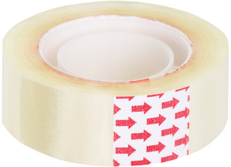 Клейкие ленты 19 мм х 33 м канцелярские BRAUBERG, КОМПЛЕКТ 4 шт., прозрачные, гарантированная длина, 228762