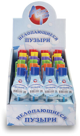Мыльные пузыри "Нелопающиеся", 22 мл, дисплей 24 шт., АЛЕКС ТОЙЗ, 15035