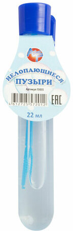 Мыльные пузыри "Нелопающиеся", 22 мл, дисплей 24 шт., АЛЕКС ТОЙЗ, 15035