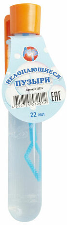 Мыльные пузыри "Нелопающиеся", 22 мл, дисплей 24 шт., АЛЕКС ТОЙЗ, 15035