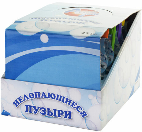 Мыльные пузыри "Нелопающиеся", 22 мл, дисплей 24 шт., АЛЕКС ТОЙЗ, 15035