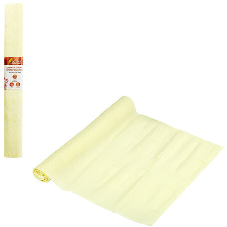 Бумага гофрированная/креповая, 110 г/м2, 50х250 см, лимонная, в рулоне, ОСТРОВ СОКРОВИЩ, 112541