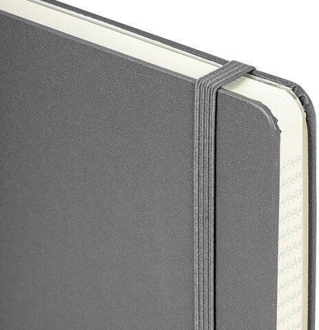 Блокнот А5 (130х210 мм), BRAUBERG ULTRA, балакрон, 80 г/м2, 96 л., клетка, серый, 113036