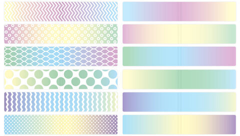 Закладки для книг МАГНИТНЫЕ, "GRADIENT", набор 12 шт., 60x20 мм, BRAUBERG, 113170