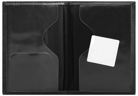 Обложка для паспорта STAFF "Profit", экокожа, мягкая изолоновая вставка, "PASSPORT", черная, 237183