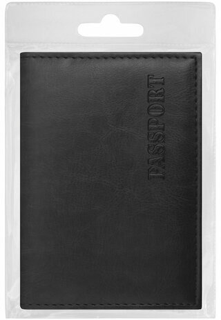Обложка для паспорта STAFF "Profit", экокожа, мягкая изолоновая вставка, "PASSPORT", черная, 237183