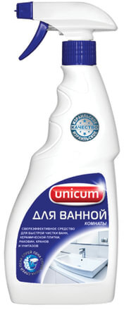 Чистящее средство 500 мл, UNICUM (Уникум), для ванной комнаты и сантехники, спрей, 300070
