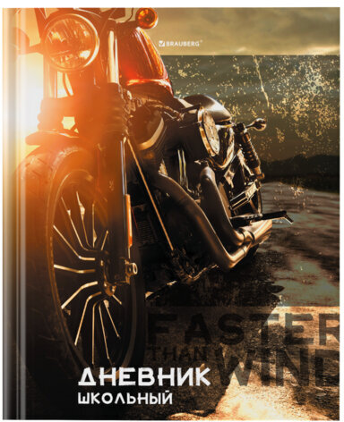 Дневник 5-11 класс 48 л., твердый, BRAUBERG, глянцевая ламинация, с подсказом, "Байк", 106867