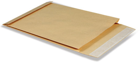 Конверт-пакет С4 объемный (229х324х40 мм), до 250 листов, крафт-бумага, отрывная полоса, 381227