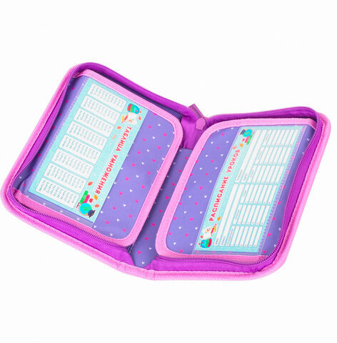 Пенал BRAUBERG, 1 отделение, 2 откидные планки, полиэстер, 21х14 см, "Little Bunny", 270311