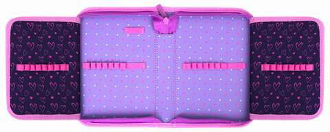 Пенал BRAUBERG, 1 отделение, 2 откидные планки, полиэстер, 21х14 см, "Little Bunny", 270311