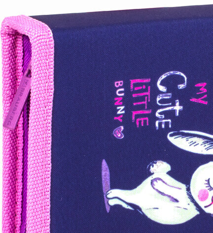 Пенал BRAUBERG, 1 отделение, 2 откидные планки, полиэстер, 21х14 см, "Little Bunny", 270311