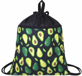 Мешок для обуви BRAUBERG БОЛЬШОЙ, с ручкой, карман на молнии, сетка, 51х41 см, &quot;Avocado&quot;, 271058