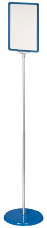 Стойка-инфодержатель напольная (ценникодержатель), 210x300 мм, А4, сталь, СИНЯЯ, BRAUBERG, 291034
