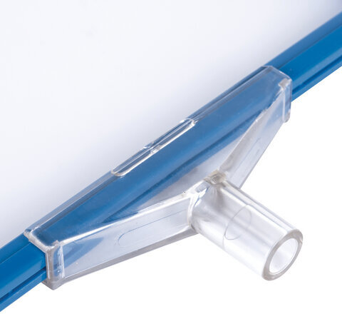 Стойка-инфодержатель напольная (ценникодержатель), 210x300 мм, А4, сталь, СИНЯЯ, BRAUBERG, 291034