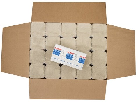 Полотенца бум. 250шт, LAIMA (H3) UNIVERSAL, 1-слойные, натуральный цвет, КОМПЛЕКТ 20 пачек, 21х21,6, V-сложение, 129538