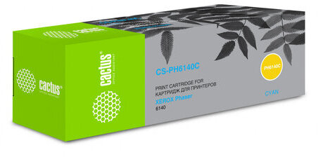 Тонер-картридж CACTUS (CS-PH6140C) для XEROX Color Phaser 6140, голубой, ресурс 2000 стр.