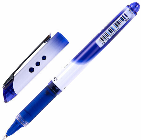 Ручка-роллер с грипом PILOT "V-Ball Grip", СИНЯЯ, корпус с печатью, узел 0,5 мм, линия письма 0,3 мм, BLN-VBG-5