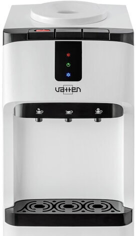 Кулер для воды VATTEN V02WKB, напольный, НАГРЕВ/ОХЛАЖДЕНИЕ КОМПРЕССОР, холодильник, 3 крана, белый, 0604, УТ-00000604