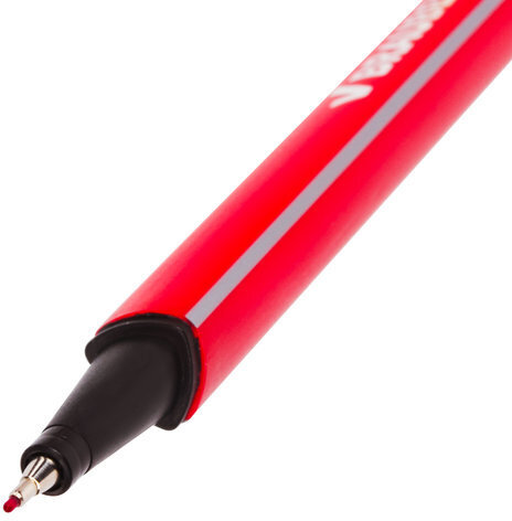 Ручка капиллярная (линер) BRAUBERG "Aero", КРАСНАЯ, трехгранная, металлический наконечник, линия письма 0,4 мм, 142254