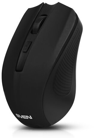 Мышь беспроводная SVEN RX-350W, 5 кнопок + 1 колесо-кнопка, оптическая, черная, SV-0195, SV-019570