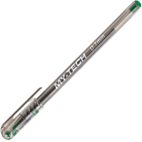 Ручка шариковая масляная PENSAN "My-Tech", ЗЕЛЕНАЯ, игольчатый узел 0,7 мм, линия 0,35 мм, 2240/25