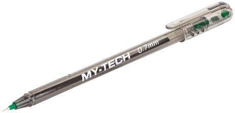 Ручка шариковая масляная PENSAN "My-Tech", ЗЕЛЕНАЯ, игольчатый узел 0,7 мм, линия 0,35 мм, 2240/25