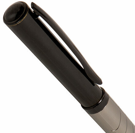 Ручка подарочная шариковая GALANT "PUNCTUM", корпус черный/оружейный металл, детали черные, узел 0,7 мм, синяя, 143521