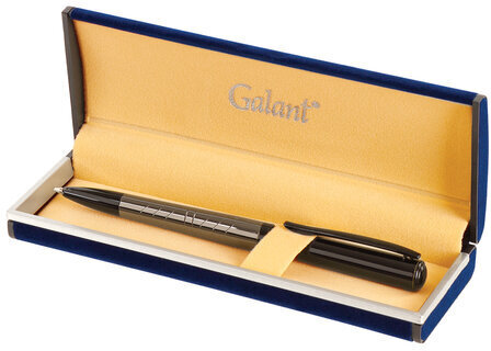 Ручка подарочная шариковая GALANT "PUNCTUM", корпус черный/оружейный металл, детали черные, узел 0,7 мм, синяя, 143521