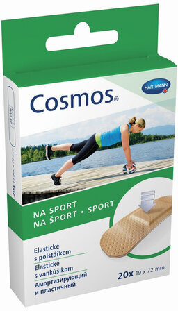 Набор пластырей 20 шт. COSMOS SPORT, на полиуретановой основе, 1,9х7,2 см, европодвес, 535423